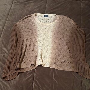 Two-Tone Knit Sweater